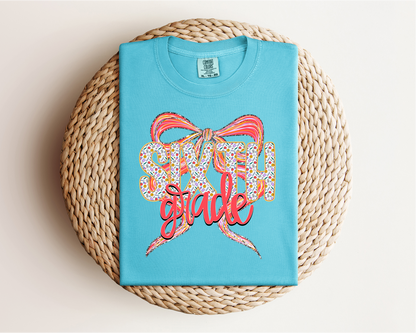 School Bow Grade Level Tee