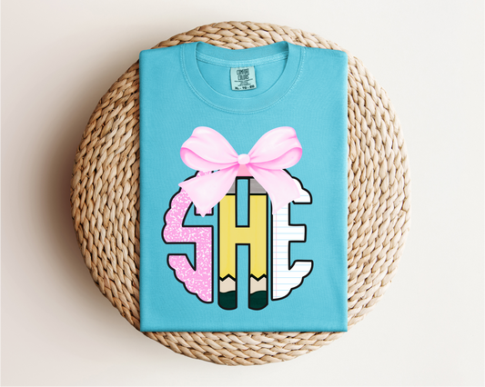 Girly School Initials Tee
