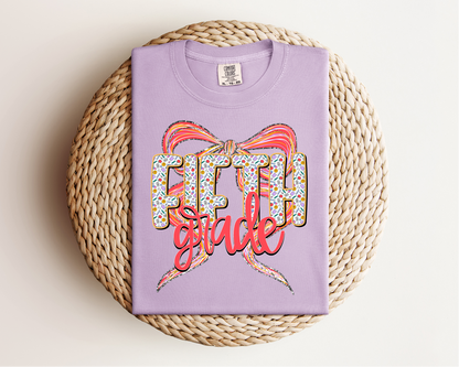 School Bow Grade Level Tee