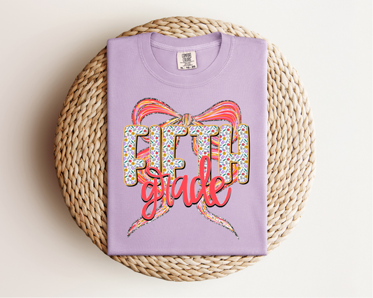 School Bow Grade Level Tee